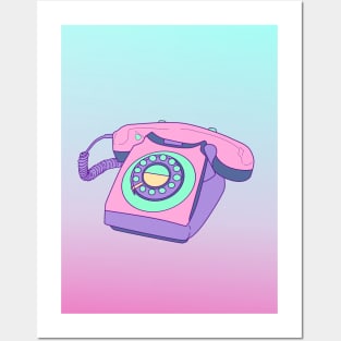 Aesthetic vintage telephone Posters and Art